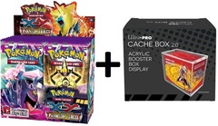 MINT Pokemon XY4 Phantom Forces Box PLUS Acrylic Ultra Pro Cache Box 2.0 Protector